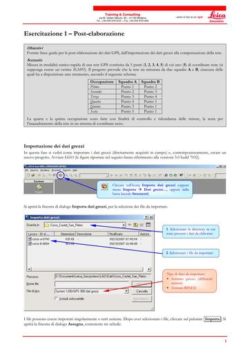 Esercitazione post elaborazione 1